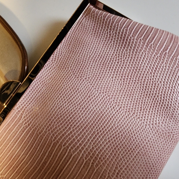 Pink Embossed  Clutch - Picture 6 of 6